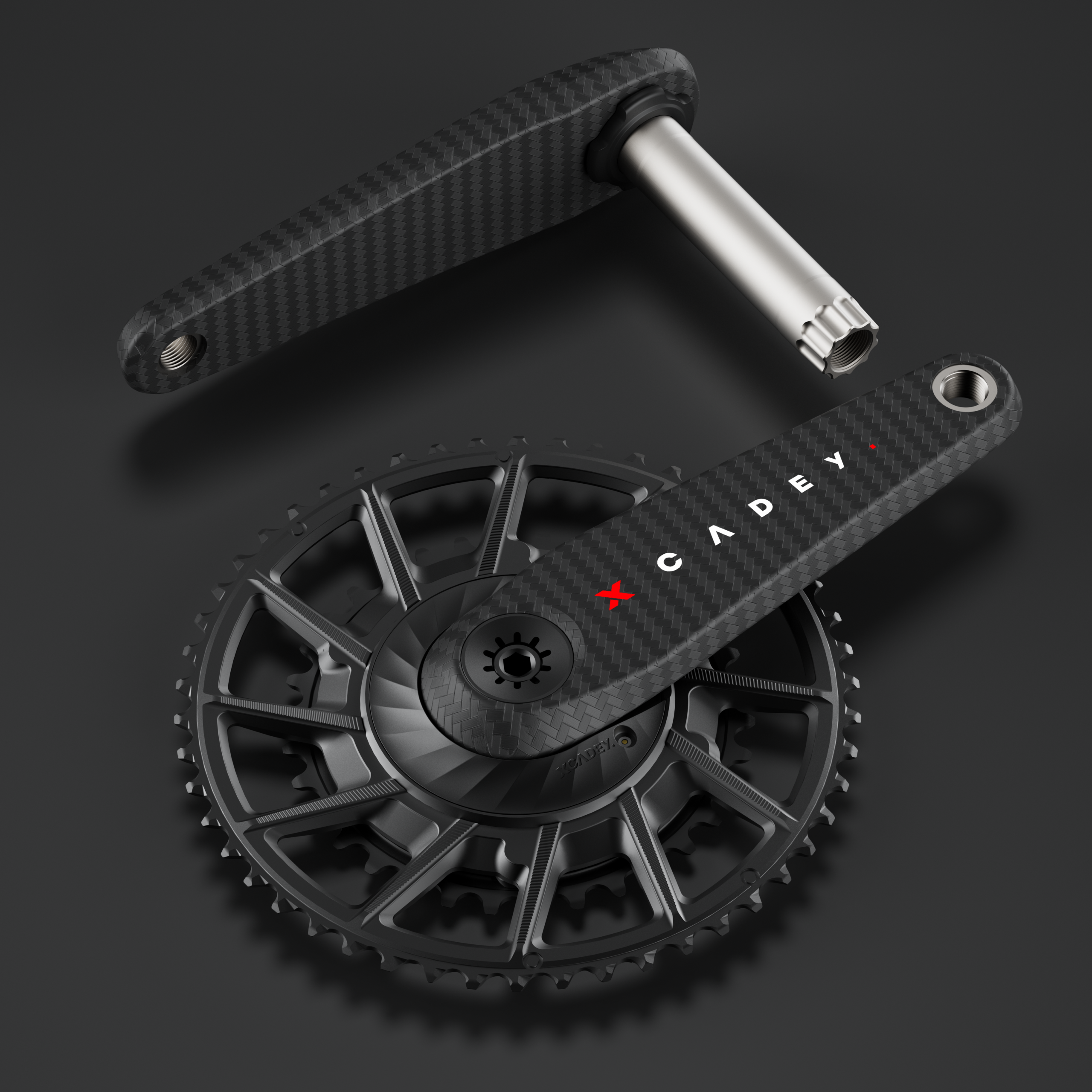 XCADEY |Power Meter Carbon Crankset 110bcd-4s with Chainring