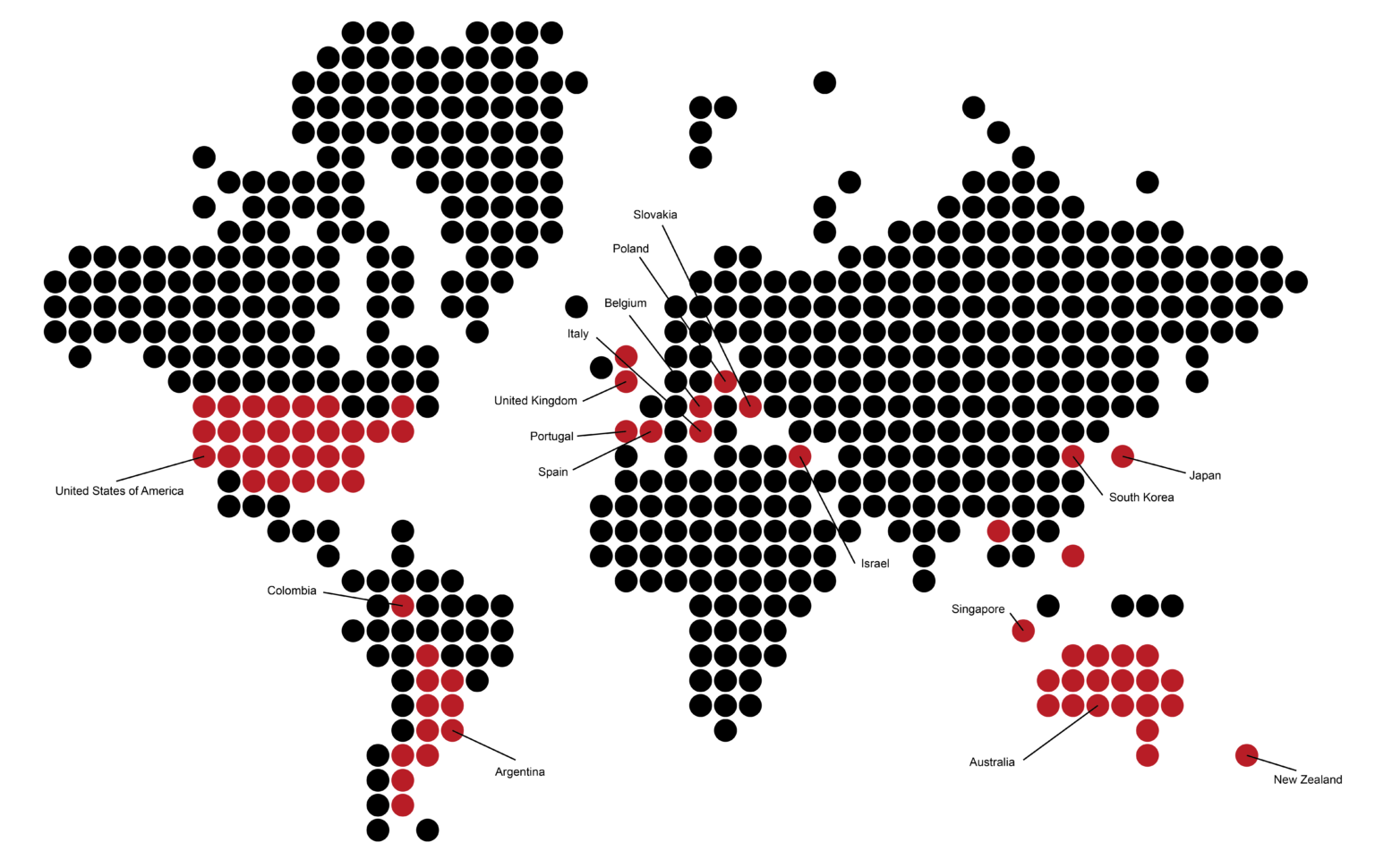 XCADEY Global Dealer Network Map
