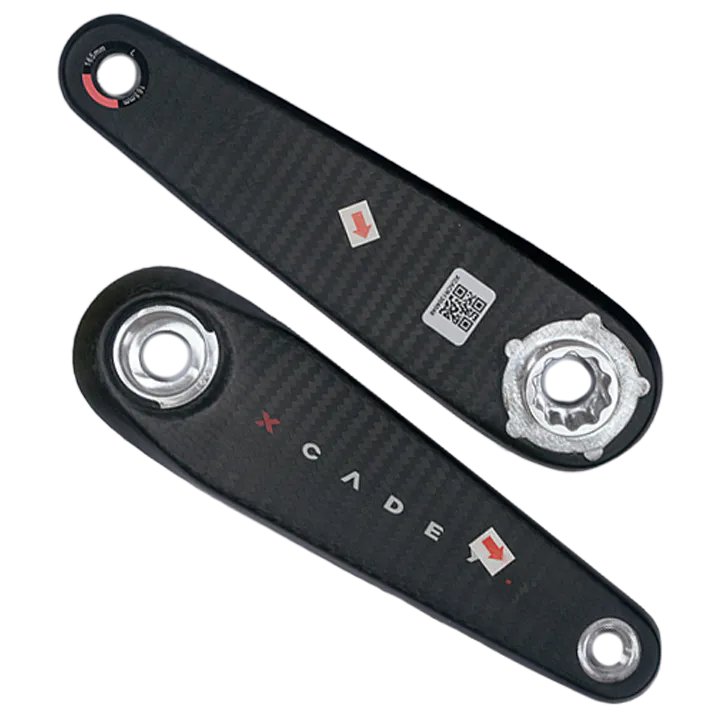 VENTUS carbon crank arms showing natural carbon fiber surface details