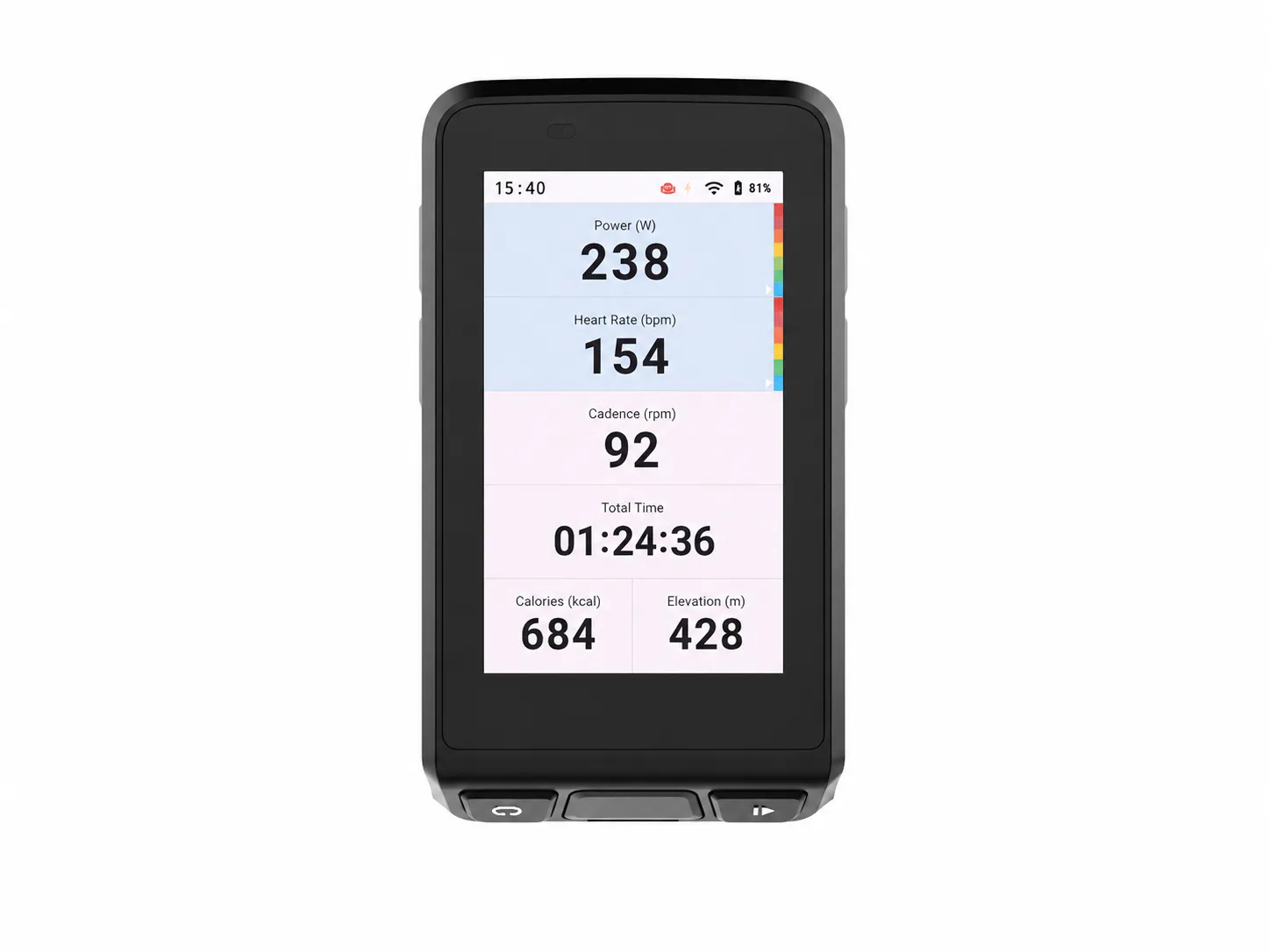ALPHA 800 live cycling data interface