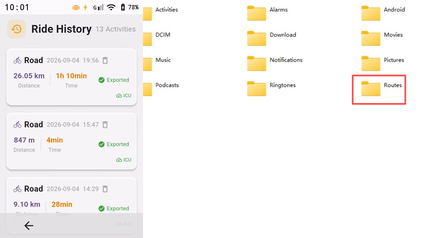How to export ride data from the XCADEY ALPHA 800 bike computer