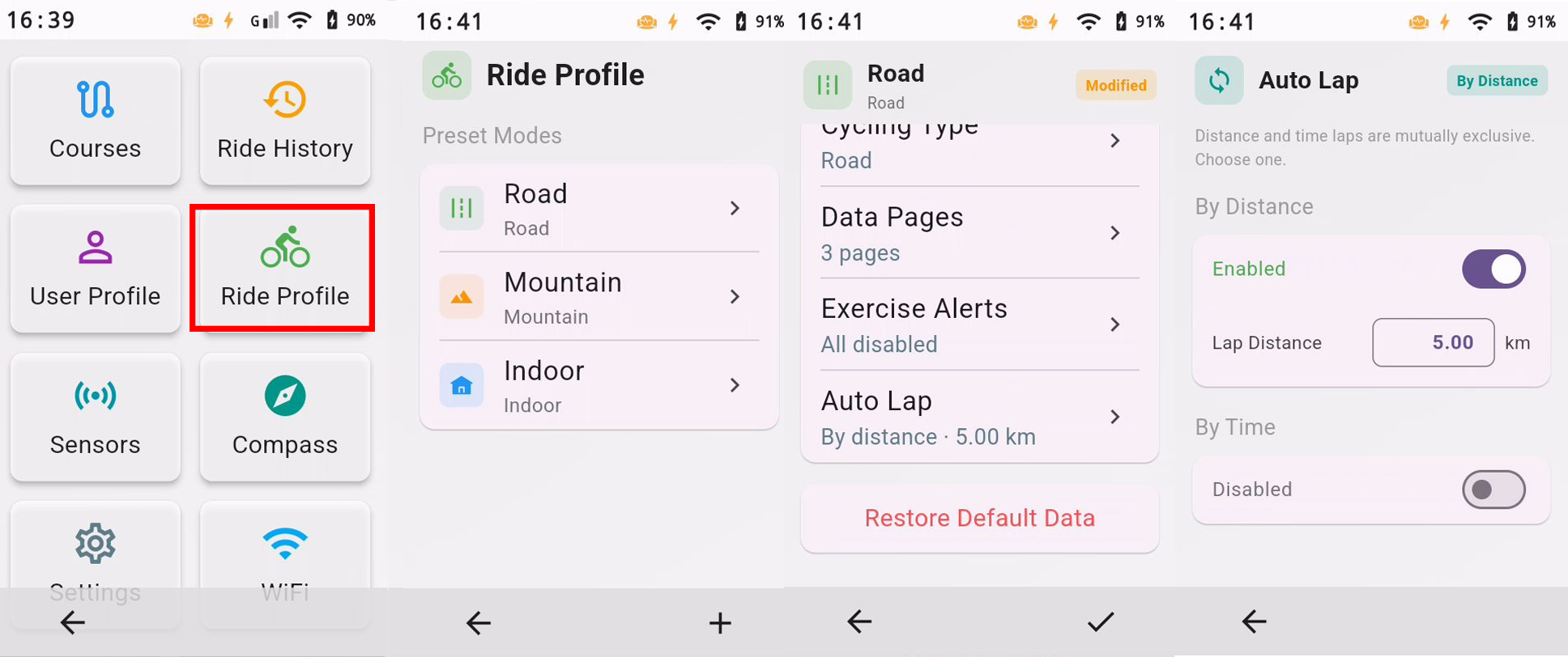 How to set up Auto Lap on the XCADEY ALPHA 800