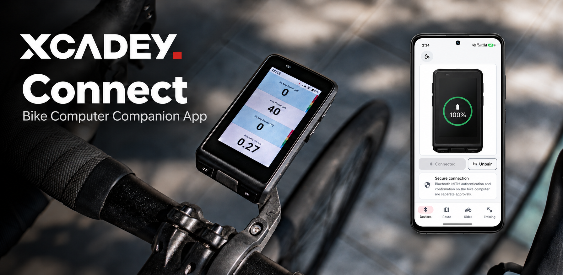 XCADEY Connect Bike Computer Companion App
